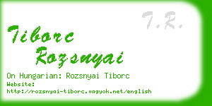 tiborc rozsnyai business card
